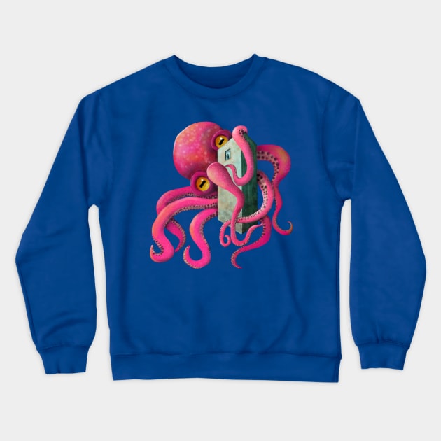 Big red Kraken Crewneck Sweatshirt by Bwiselizzy